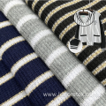 Metallic Polyester Stretch Knit Yarn Dyed Rib Fabric